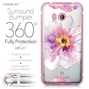 HTC U11 case Watercolor Floral 2231 Bumper Case Protection | CASEiLIKE.com