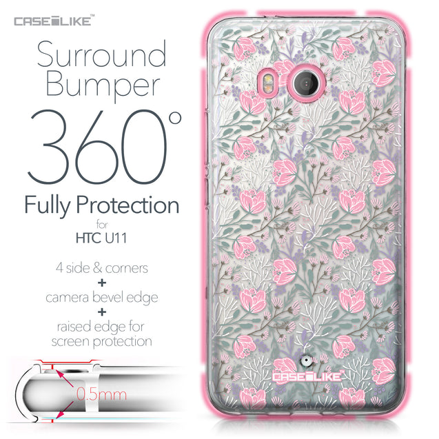 HTC U11 case Flowers Herbs 2246 Bumper Case Protection | CASEiLIKE.com