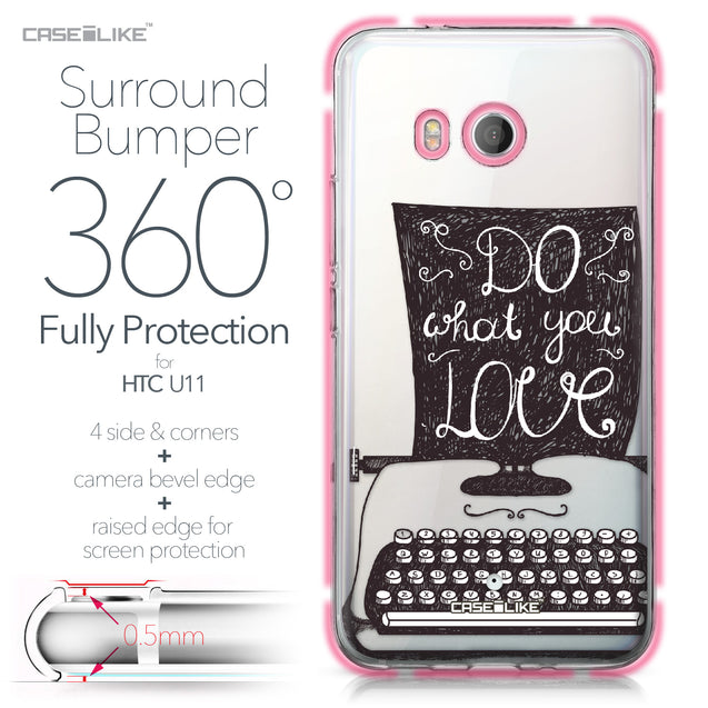 HTC U11 case Quote 2400 Bumper Case Protection | CASEiLIKE.com