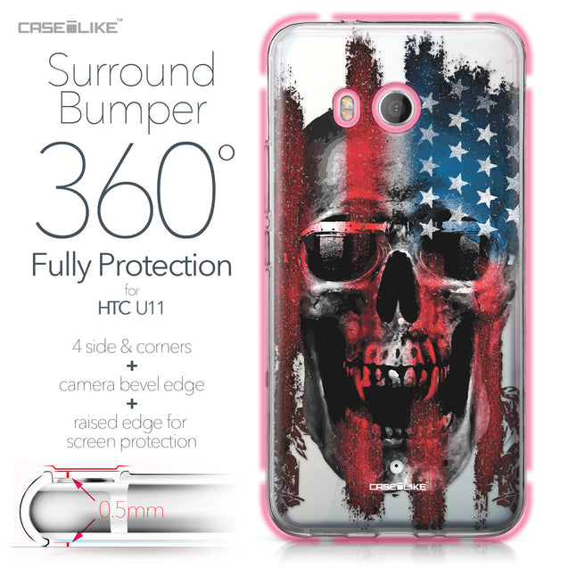 HTC U11 case Art of Skull 2532 Bumper Case Protection | CASEiLIKE.com