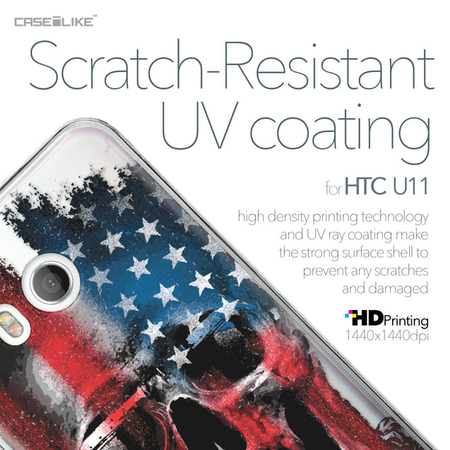 HTC U11 case Art of Skull 2532 with UV-Coating Scratch-Resistant Case | CASEiLIKE.com