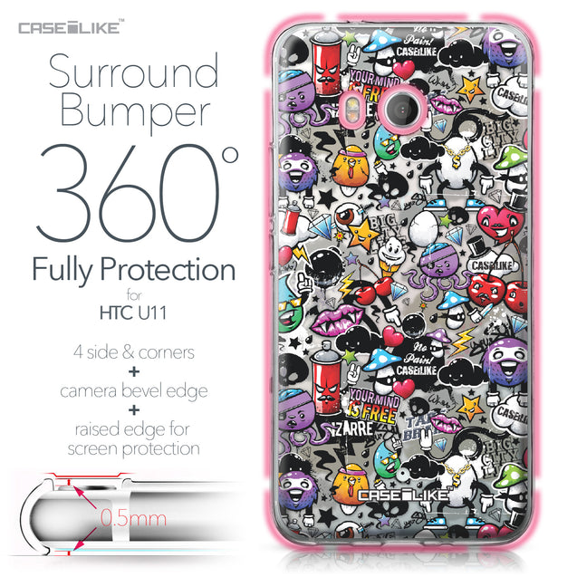 HTC U11 case Graffiti 2703 Bumper Case Protection | CASEiLIKE.com
