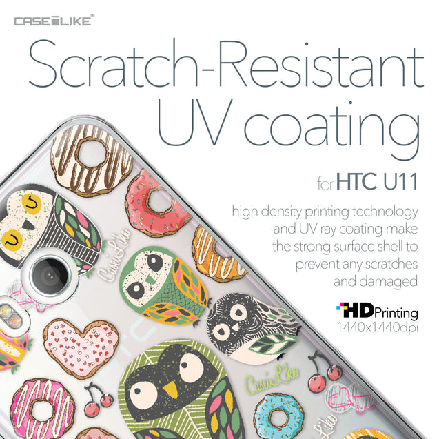 HTC U11 case Owl Graphic Design 3315 with UV-Coating Scratch-Resistant Case | CASEiLIKE.com