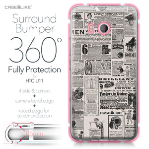 HTC U11 case Vintage Newspaper Advertising 4818 Bumper Case Protection | CASEiLIKE.com