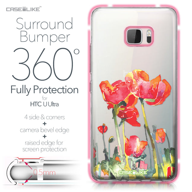 HTC U Ultra case Watercolor Floral 2230 Bumper Case Protection | CASEiLIKE.com