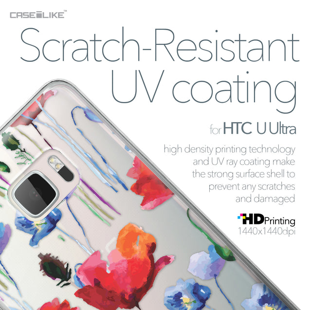 HTC U Ultra case Watercolor Floral 2234 with UV-Coating Scratch-Resistant Case | CASEiLIKE.com