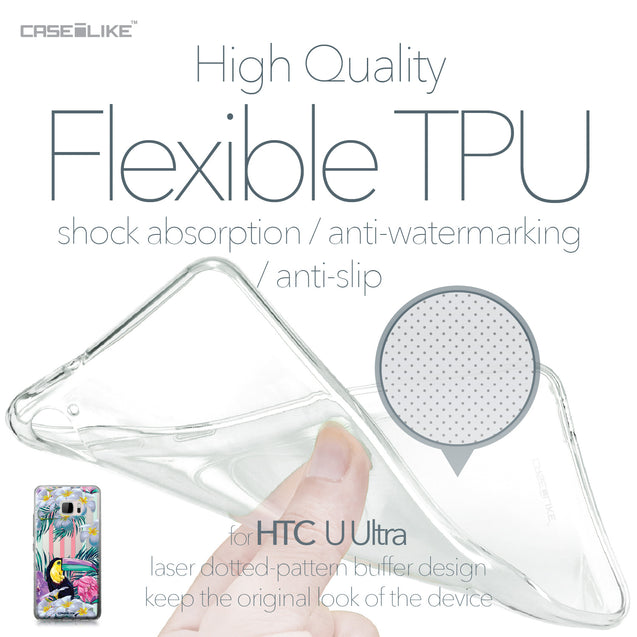 HTC U Ultra case Tropical Floral 2240 Soft Gel Silicone Case | CASEiLIKE.com