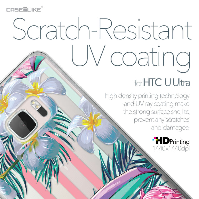 HTC U Ultra case Tropical Floral 2240 with UV-Coating Scratch-Resistant Case | CASEiLIKE.com