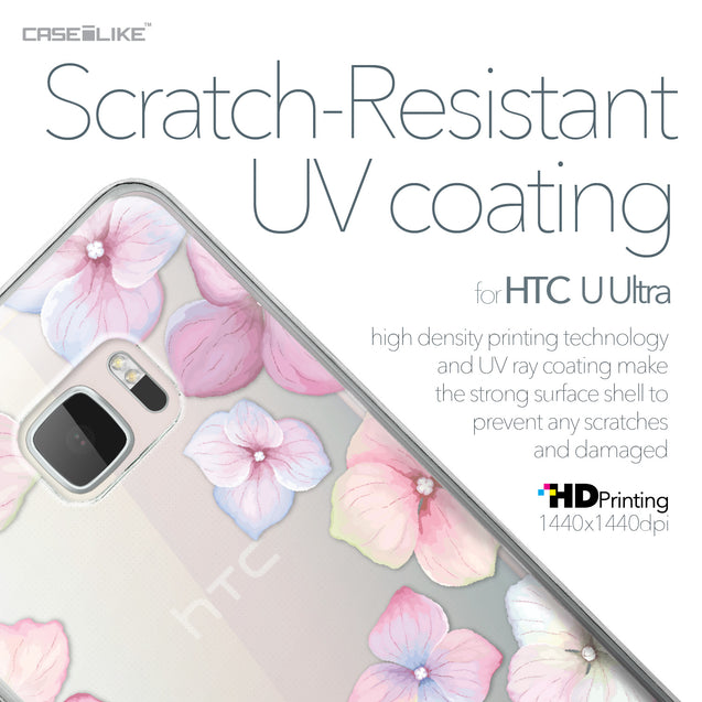 HTC U Ultra case Hydrangea 2257 with UV-Coating Scratch-Resistant Case | CASEiLIKE.com