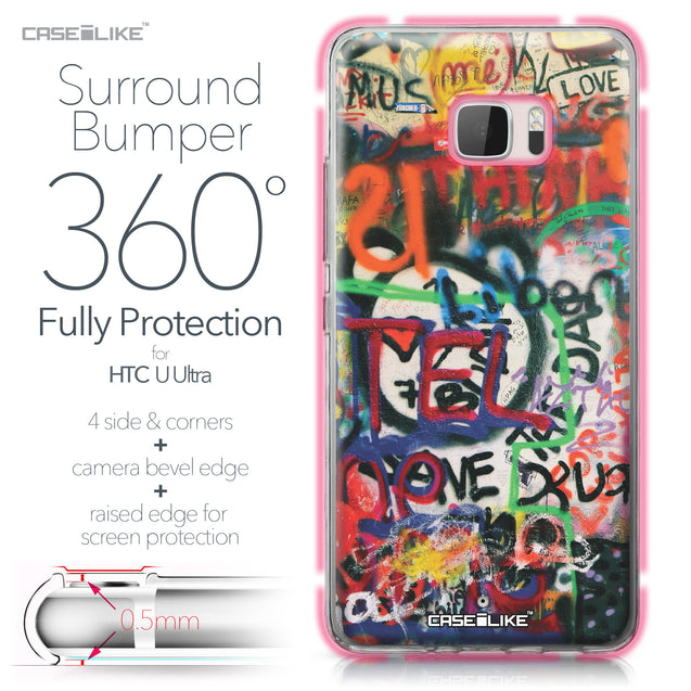 HTC U Ultra case Graffiti 2721 Bumper Case Protection | CASEiLIKE.com