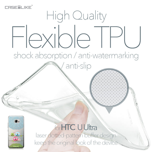 HTC U Ultra case Owl Graphic Design 3318 Soft Gel Silicone Case | CASEiLIKE.com