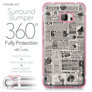 HTC U Ultra case Vintage Newspaper Advertising 4818 Bumper Case Protection | CASEiLIKE.com
