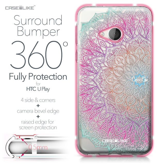 HTC U Play case Mandala Art 2090 Bumper Case Protection | CASEiLIKE.com