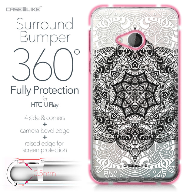 HTC U Play case Mandala Art 2097 Bumper Case Protection | CASEiLIKE.com