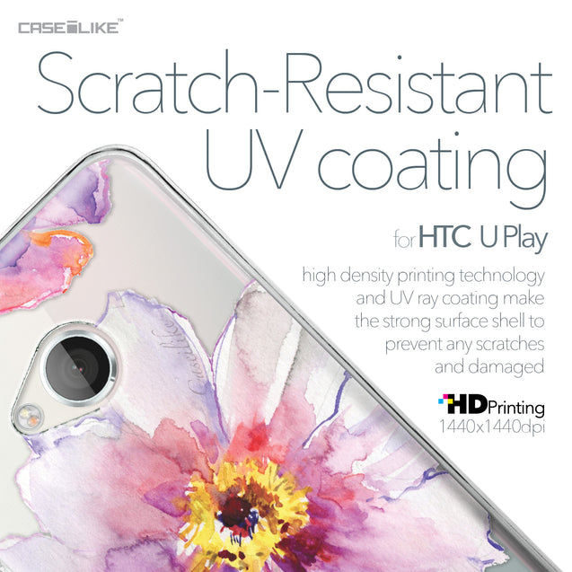 HTC U Play case Watercolor Floral 2231 with UV-Coating Scratch-Resistant Case | CASEiLIKE.com