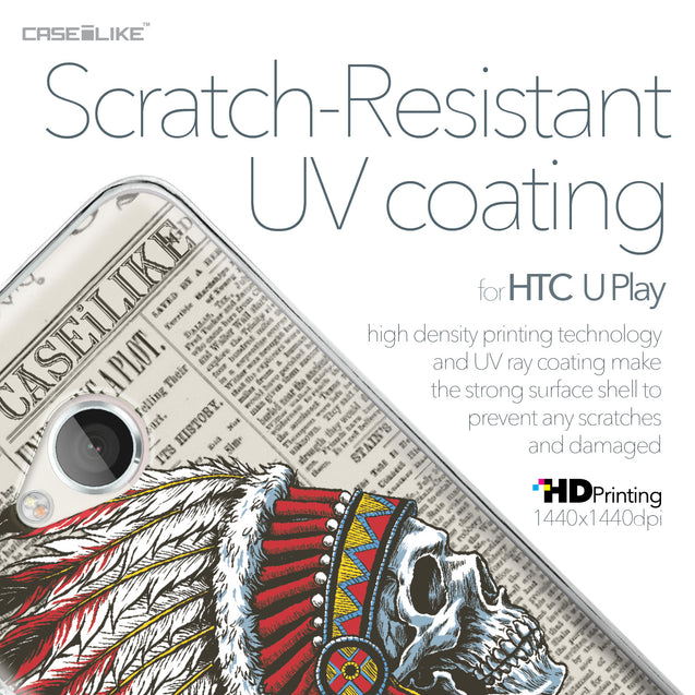 HTC U Play case Art of Skull 2522 with UV-Coating Scratch-Resistant Case | CASEiLIKE.com