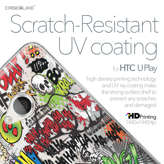 HTC U Play case Comic Captions 2914 with UV-Coating Scratch-Resistant Case | CASEiLIKE.com