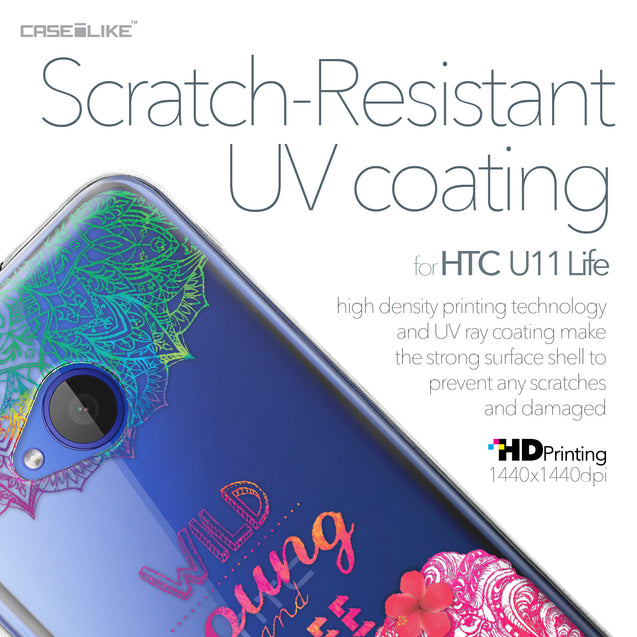 HTC U11 Life case Mandala Art 2302 with UV-Coating Scratch-Resistant Case | CASEiLIKE.com