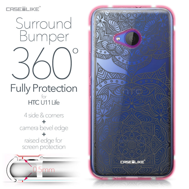 HTC U11 Life case Mandala Art 2304 Bumper Case Protection | CASEiLIKE.com