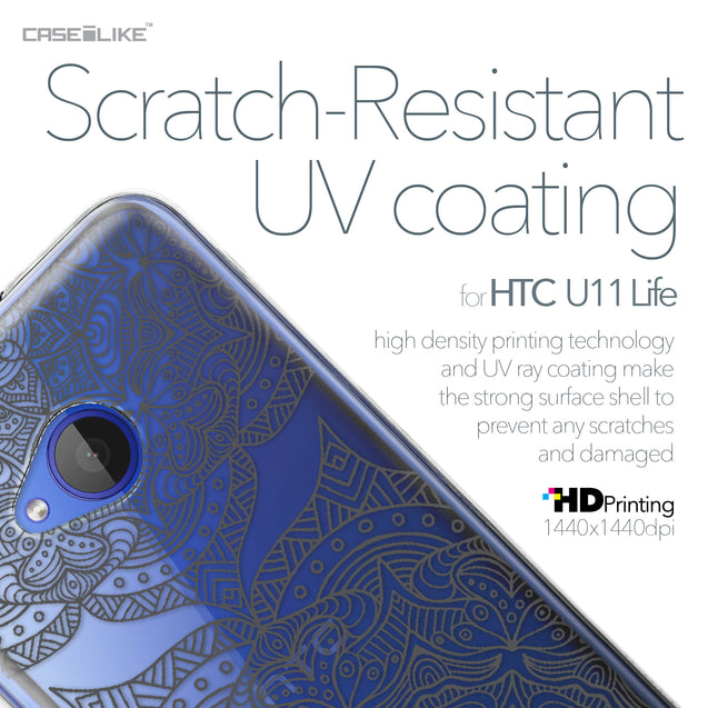 HTC U11 Life case Mandala Art 2304 with UV-Coating Scratch-Resistant Case | CASEiLIKE.com