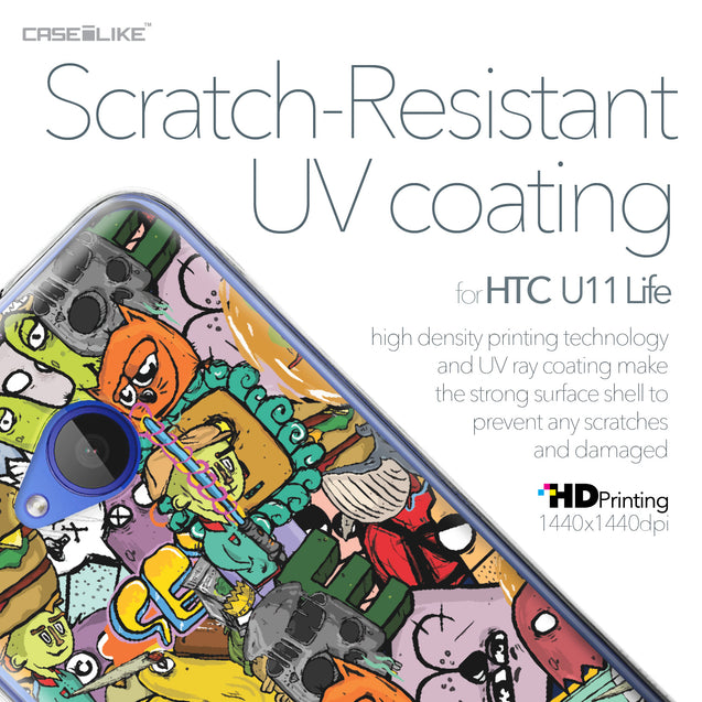 HTC U11 Life case Graffiti 2731 with UV-Coating Scratch-Resistant Case | CASEiLIKE.com