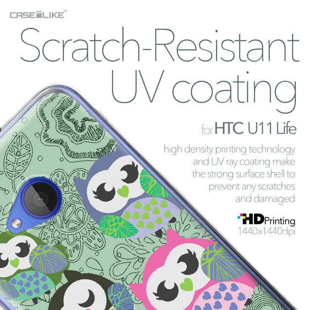 HTC U11 Life case Owl Graphic Design 3313 with UV-Coating Scratch-Resistant Case | CASEiLIKE.com