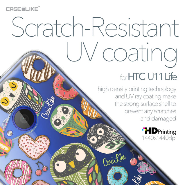 HTC U11 Life case Owl Graphic Design 3315 with UV-Coating Scratch-Resistant Case | CASEiLIKE.com