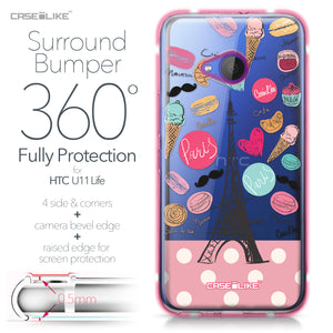 HTC U11 Life case Paris Holiday 3904 Bumper Case Protection | CASEiLIKE.com