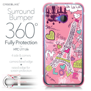 HTC U11 Life case Paris Holiday 3905 Bumper Case Protection | CASEiLIKE.com