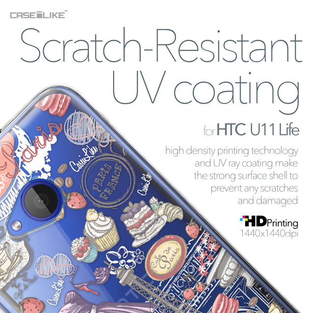 HTC U11 Life case Paris Holiday 3907 with UV-Coating Scratch-Resistant Case | CASEiLIKE.com