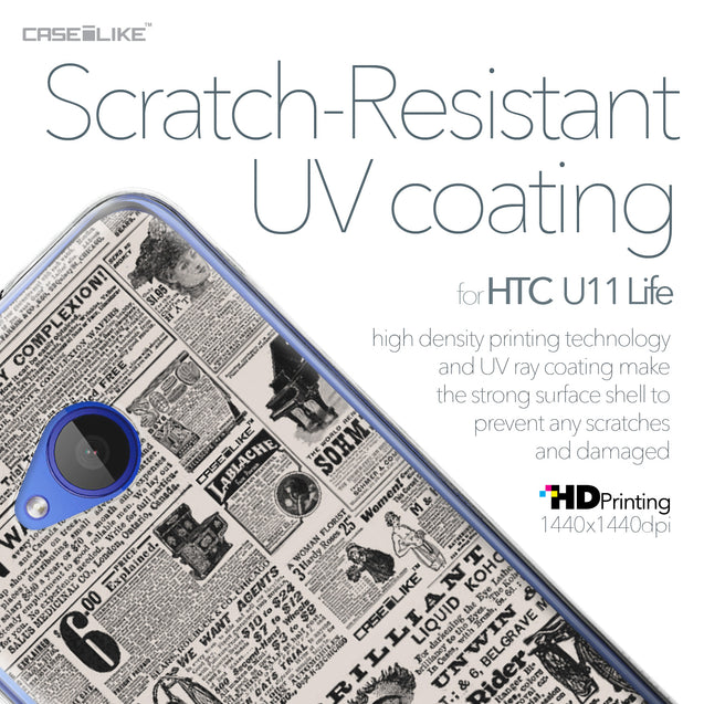 HTC U11 Life case Vintage Newspaper Advertising 4818 with UV-Coating Scratch-Resistant Case | CASEiLIKE.com