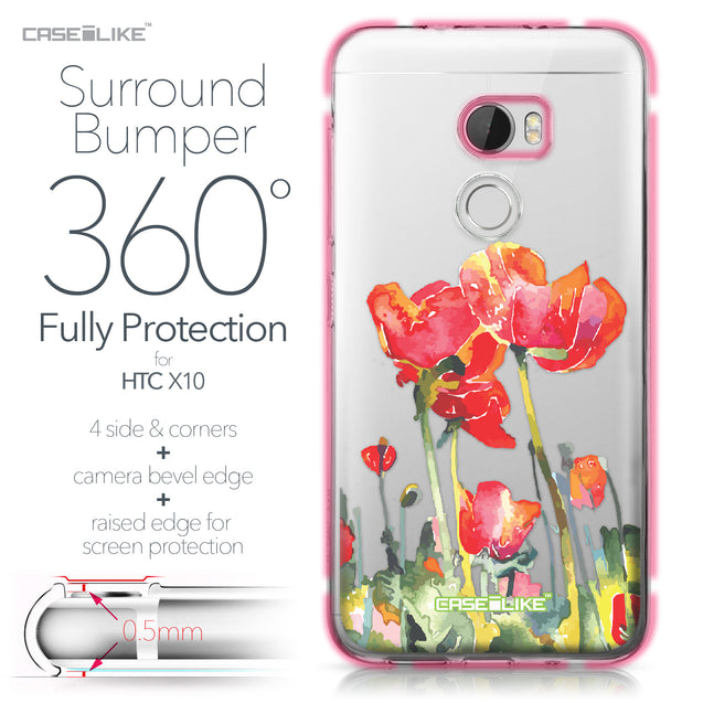 HTC One X10 case Watercolor Floral 2230 Bumper Case Protection | CASEiLIKE.com