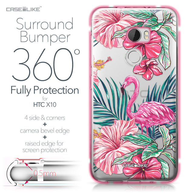 HTC One X10 case Tropical Flamingo 2239 Bumper Case Protection | CASEiLIKE.com