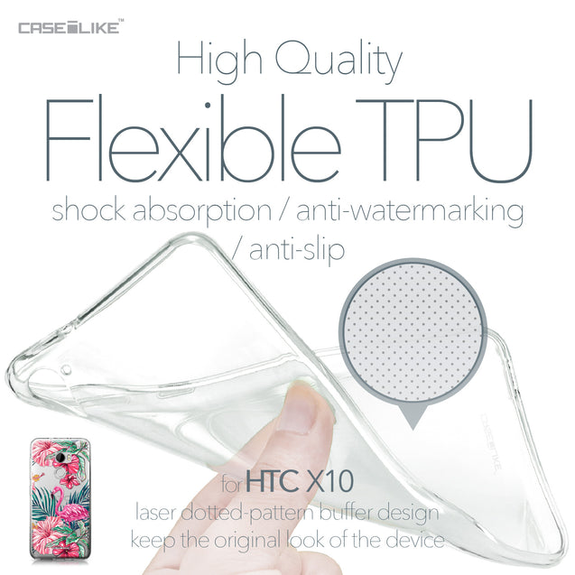 HTC One X10 case Tropical Flamingo 2239 Soft Gel Silicone Case | CASEiLIKE.com