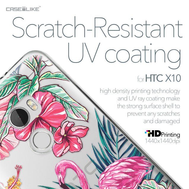 HTC One X10 case Tropical Flamingo 2239 with UV-Coating Scratch-Resistant Case | CASEiLIKE.com