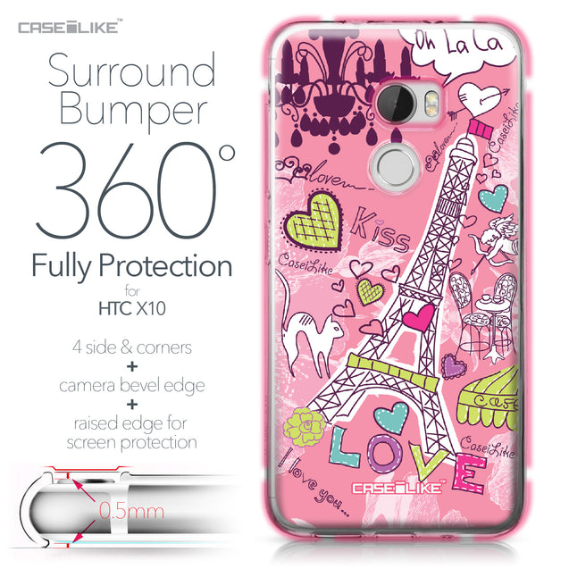 HTC One X10 case Paris Holiday 3905 Bumper Case Protection | CASEiLIKE.com