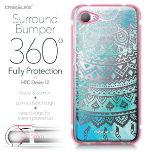 HTC Desire 12 case Indian Line Art 2066 Bumper Case Protection | CASEiLIKE.com