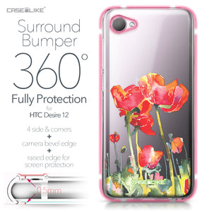 HTC Desire 12 case Watercolor Floral 2230 Bumper Case Protection | CASEiLIKE.com
