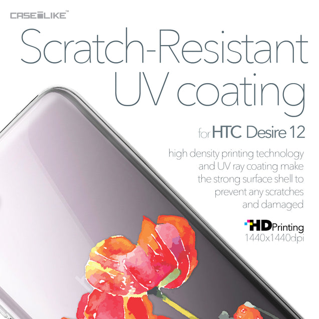 HTC Desire 12 case Watercolor Floral 2230 with UV-Coating Scratch-Resistant Case | CASEiLIKE.com