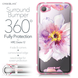 HTC Desire 12 case Watercolor Floral 2231 Bumper Case Protection | CASEiLIKE.com