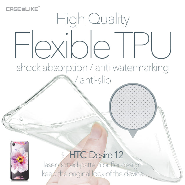 HTC Desire 12 case Watercolor Floral 2231 Soft Gel Silicone Case | CASEiLIKE.com