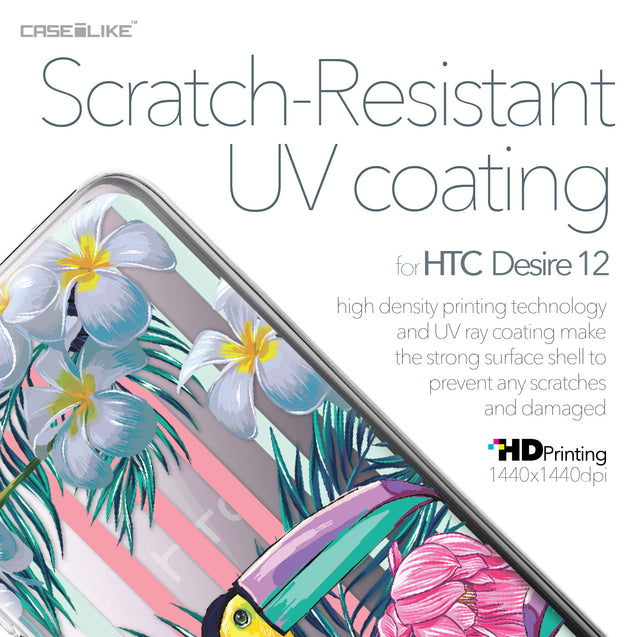 HTC Desire 12 case Tropical Floral 2240 with UV-Coating Scratch-Resistant Case | CASEiLIKE.com