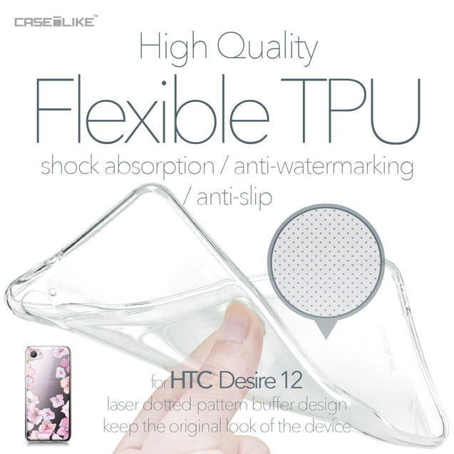 HTC Desire 12 case Hydrangea 2257 Soft Gel Silicone Case | CASEiLIKE.com