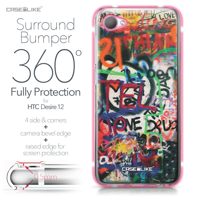 HTC Desire 12 case Graffiti 2721 Bumper Case Protection | CASEiLIKE.com
