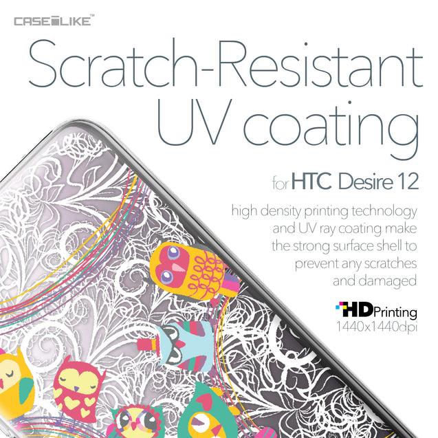 HTC Desire 12 case Owl Graphic Design 3316 with UV-Coating Scratch-Resistant Case | CASEiLIKE.com