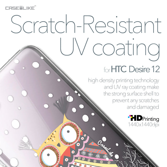 HTC Desire 12 case Owl Graphic Design 3317 with UV-Coating Scratch-Resistant Case | CASEiLIKE.com