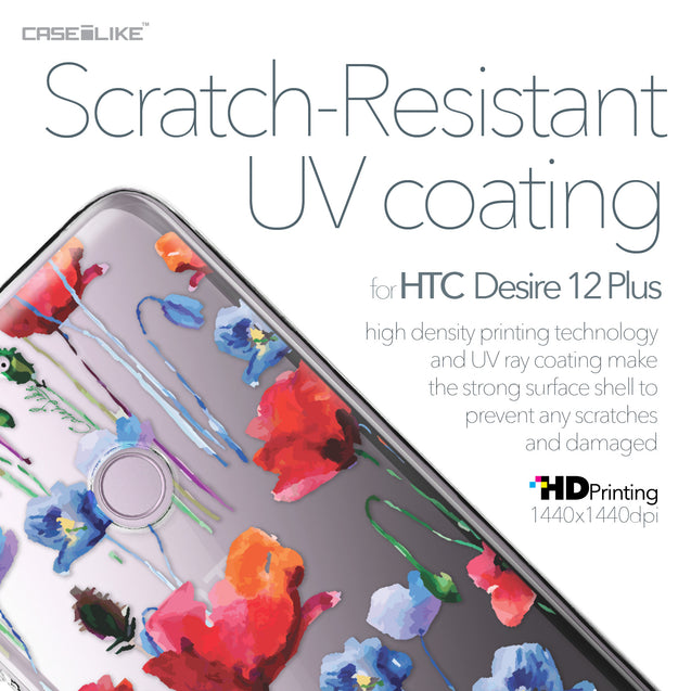 HTC Desire 12 Plus case Watercolor Floral 2234 with UV-Coating Scratch-Resistant Case | CASEiLIKE.com