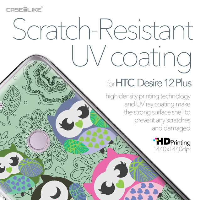 HTC Desire 12 Plus case Owl Graphic Design 3313 with UV-Coating Scratch-Resistant Case | CASEiLIKE.com