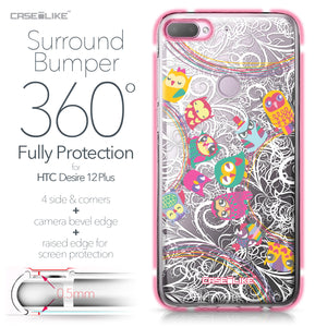 HTC Desire 12 Plus case Owl Graphic Design 3316 Bumper Case Protection | CASEiLIKE.com