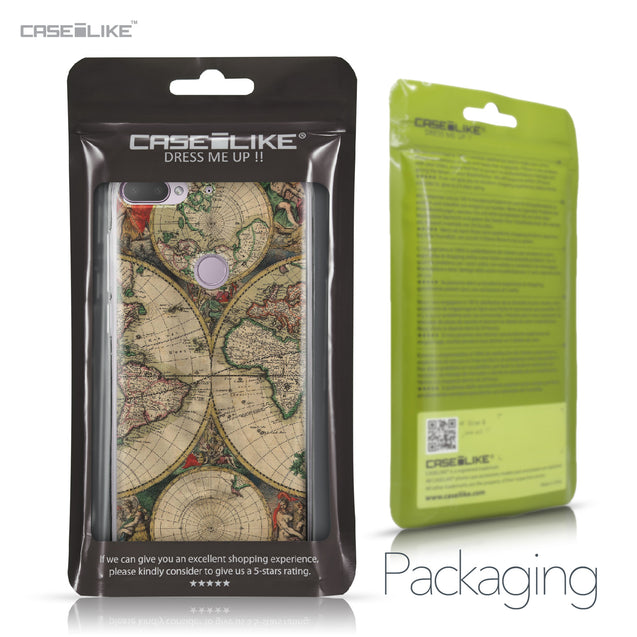 HTC Desire 12 Plus case World Map Vintage 4607 Retail Packaging | CASEiLIKE.com